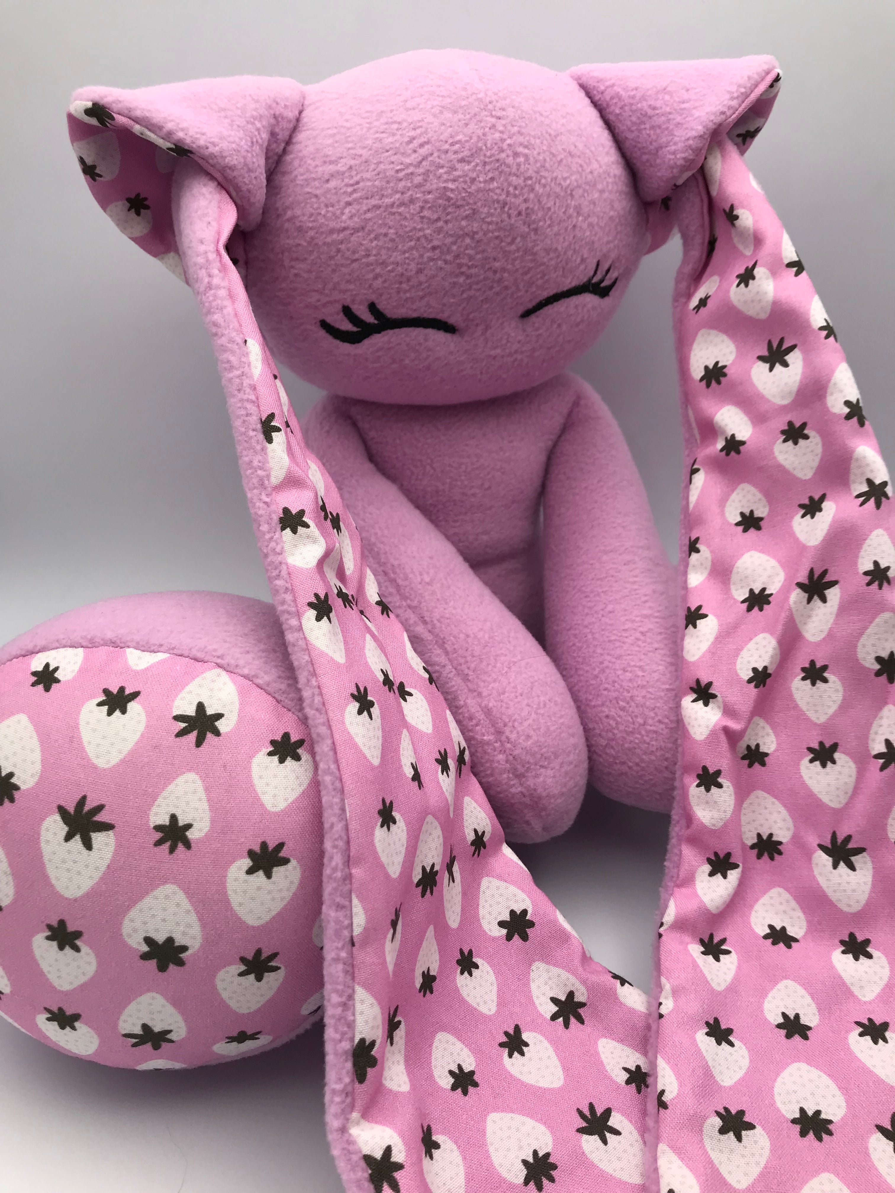 Pastel purple, strawberries