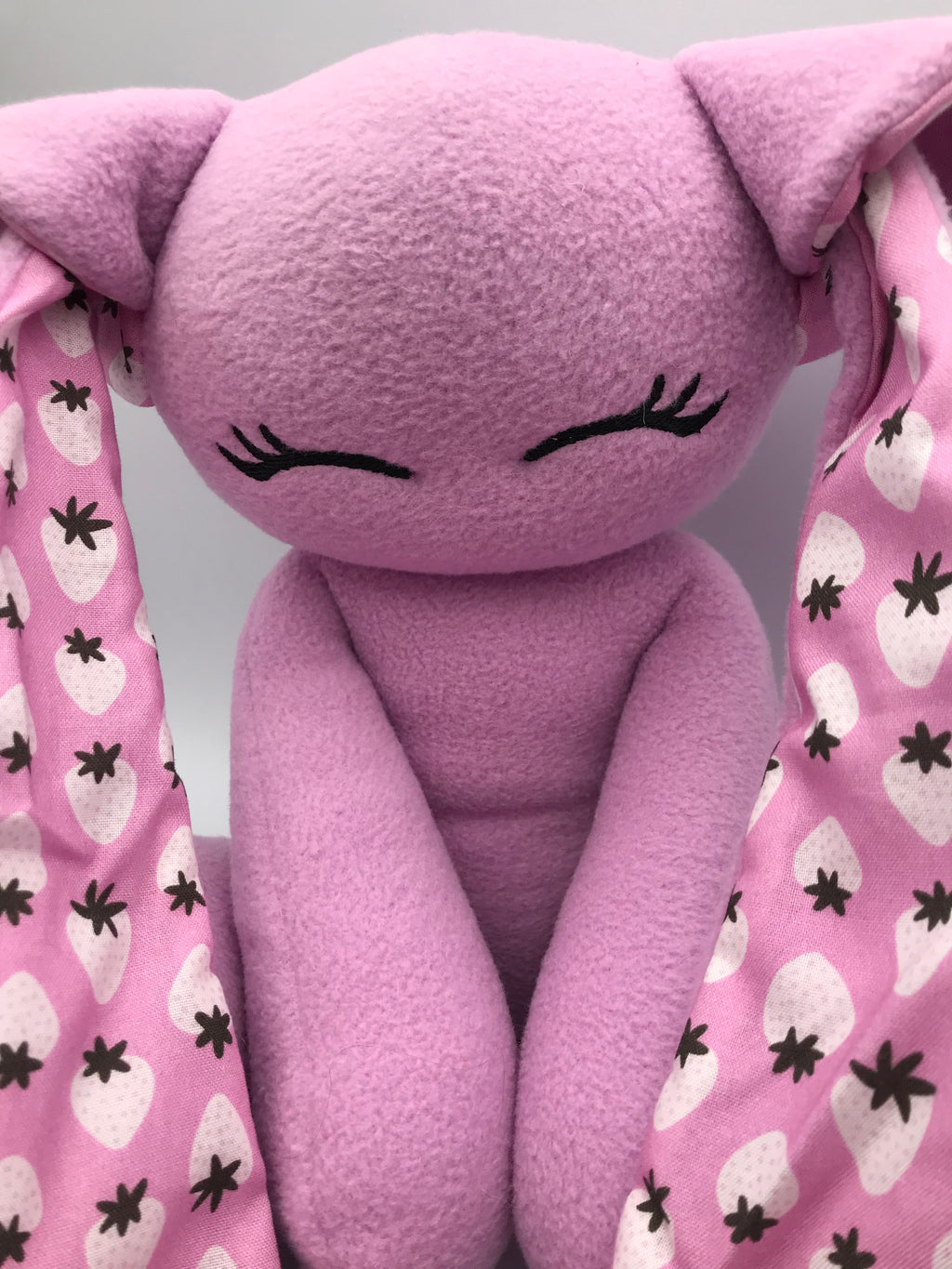 Pastel purple, strawberries