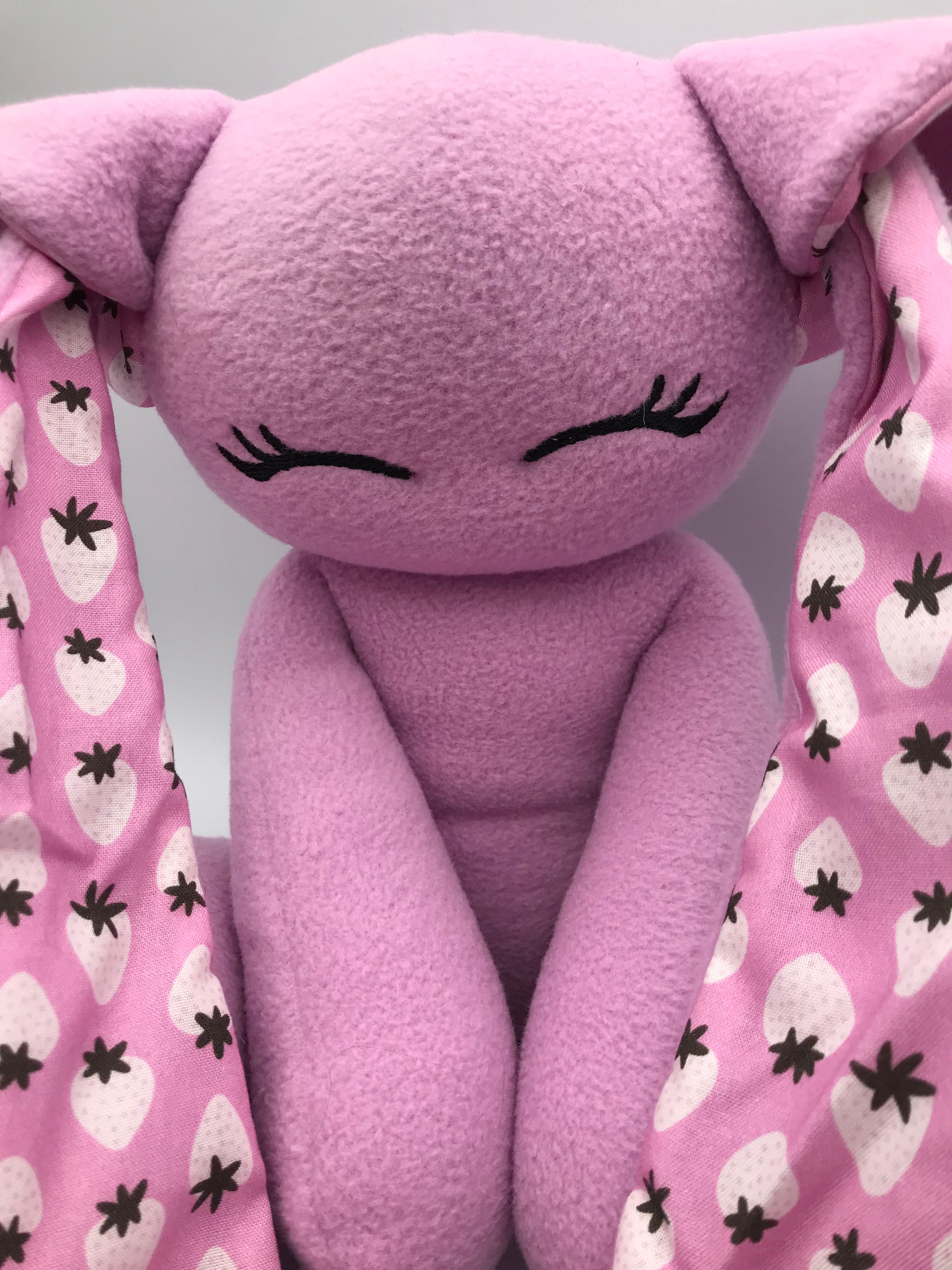 Pastel purple, strawberries