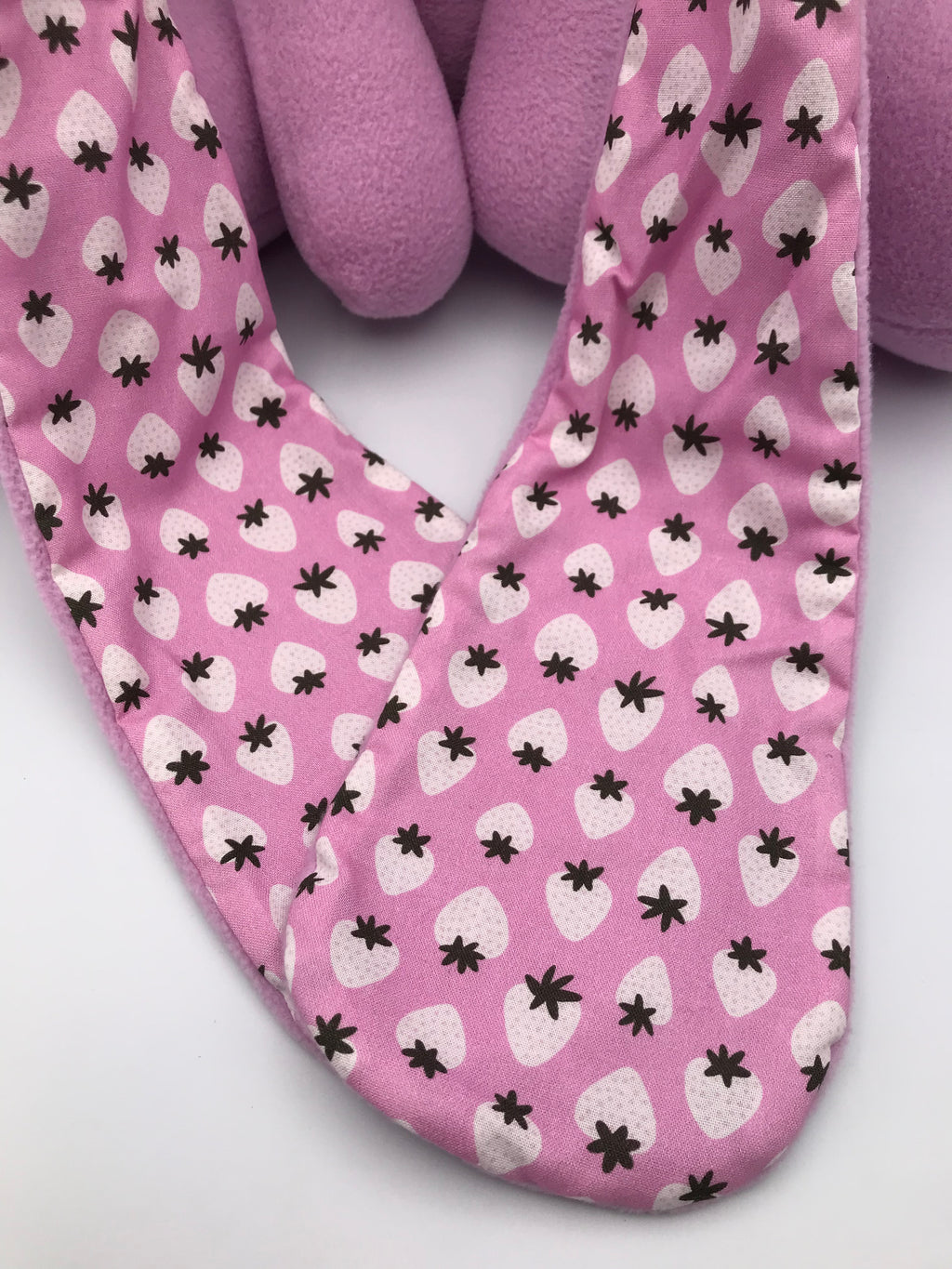Pastel purple, strawberries