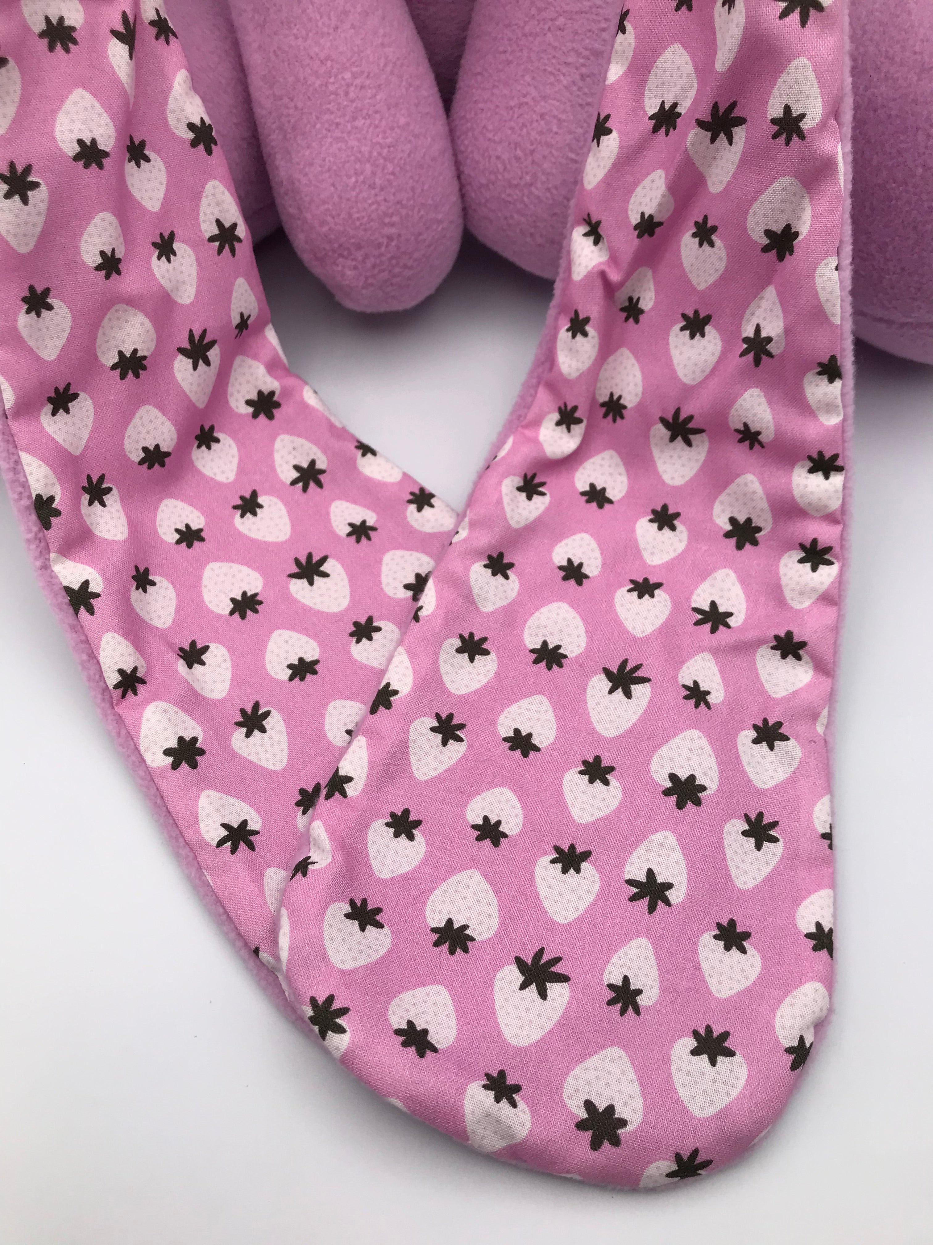 Pastel purple, strawberries