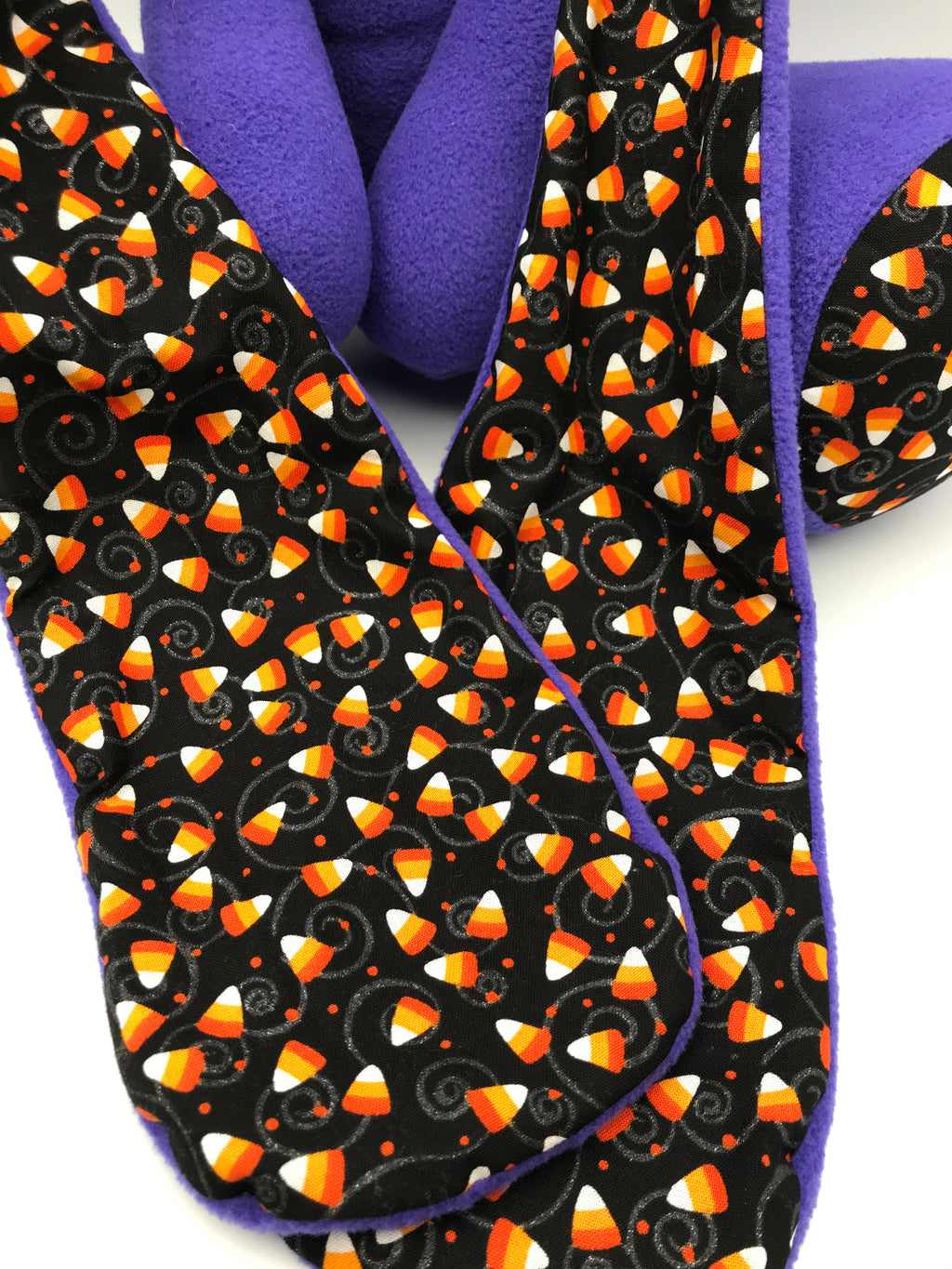 Dark Purple Bunny with Candy Corn