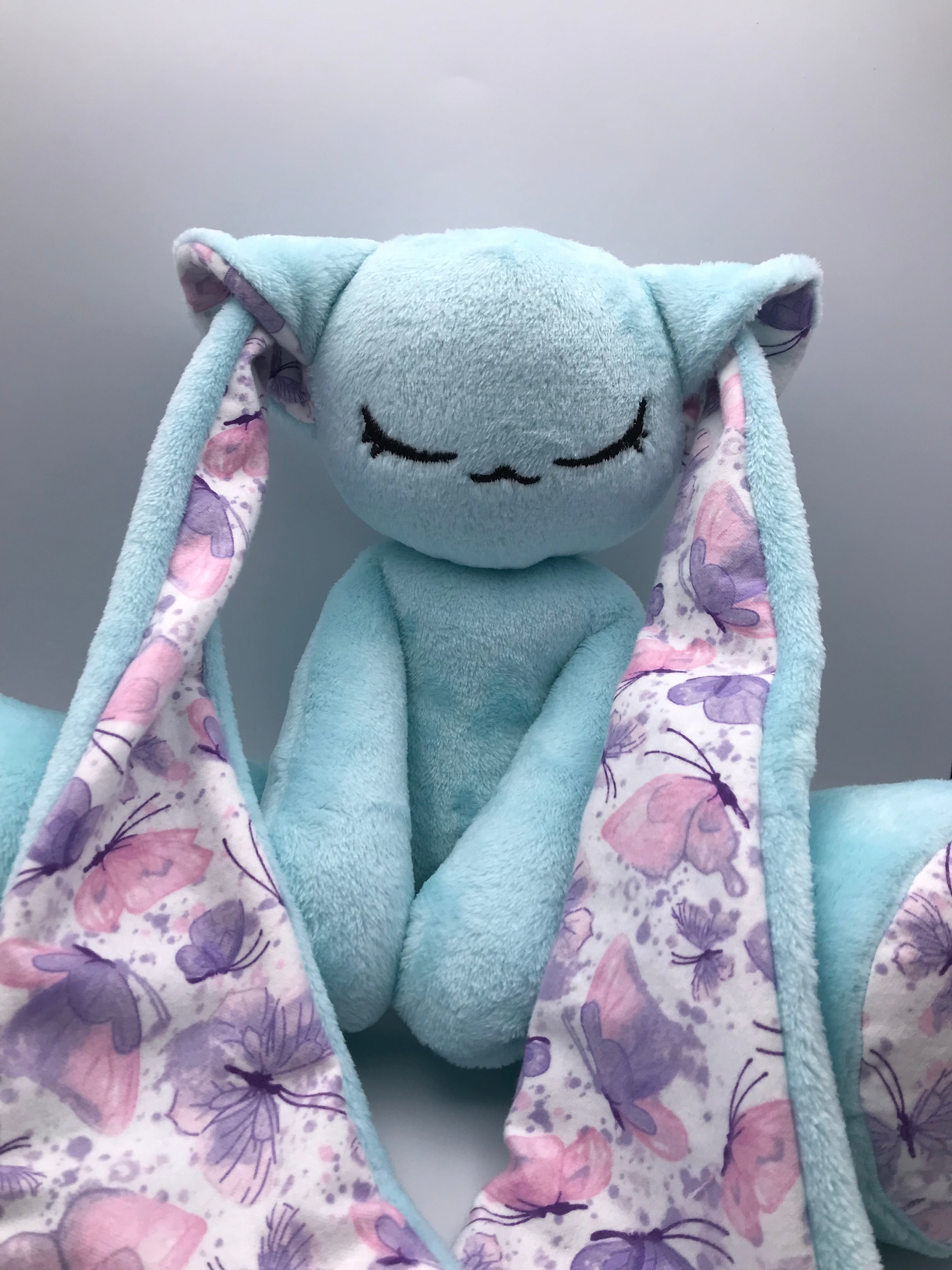 Minky Light Blue Cabbit