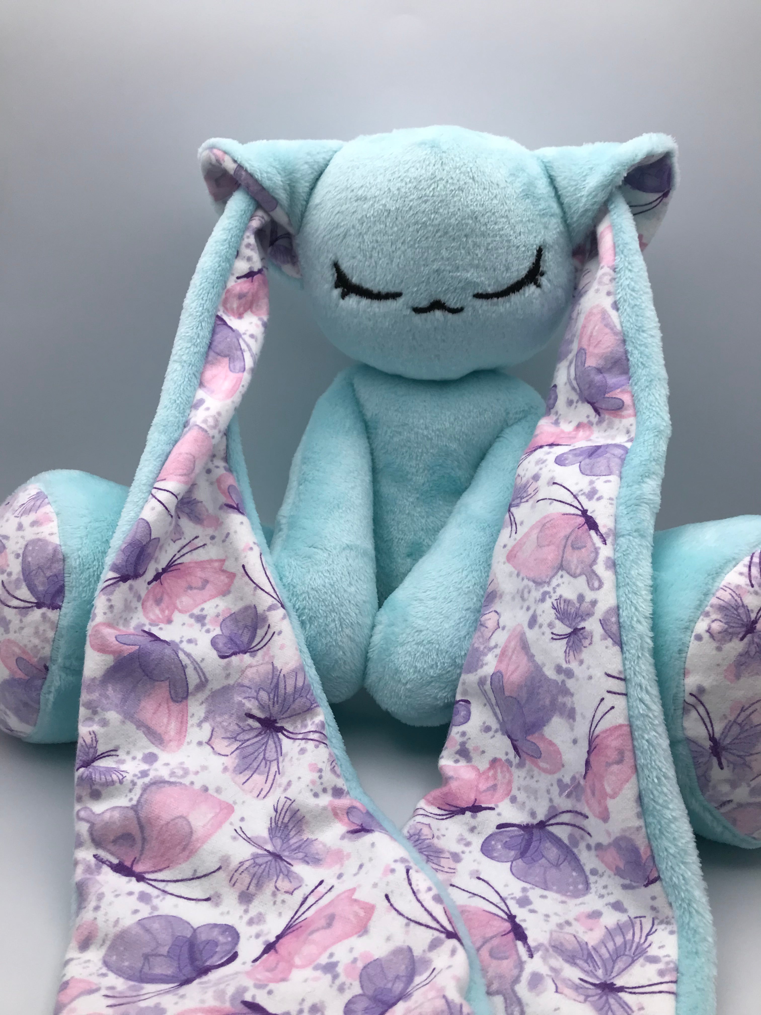 Minky Light Blue Cabbit
