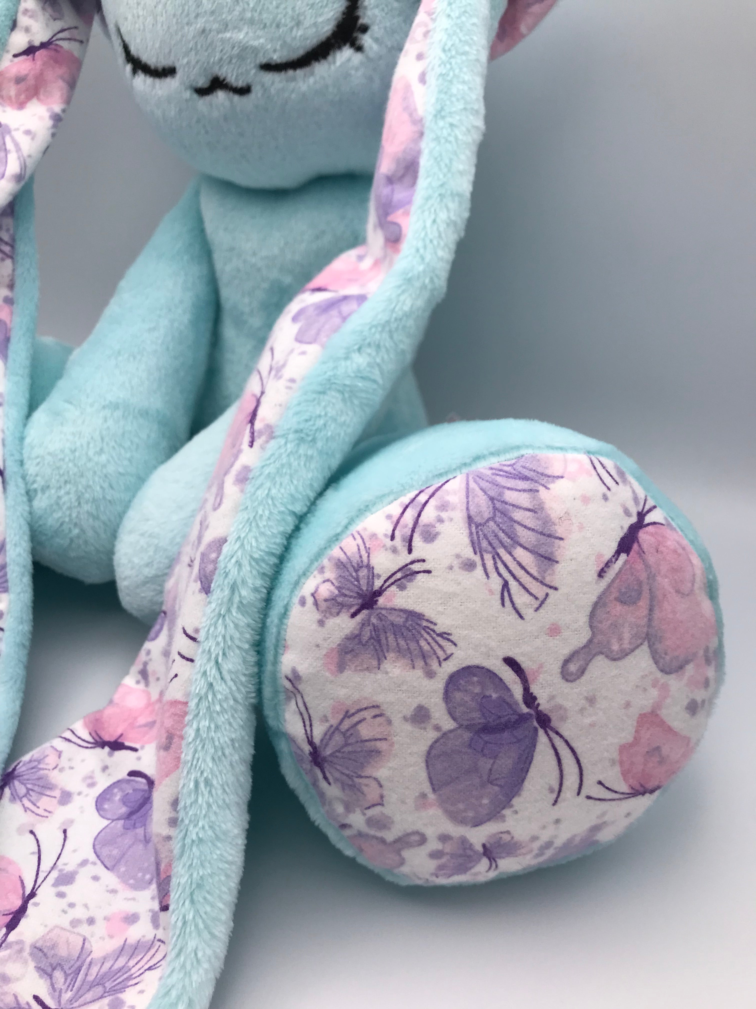 Minky Light Blue Cabbit