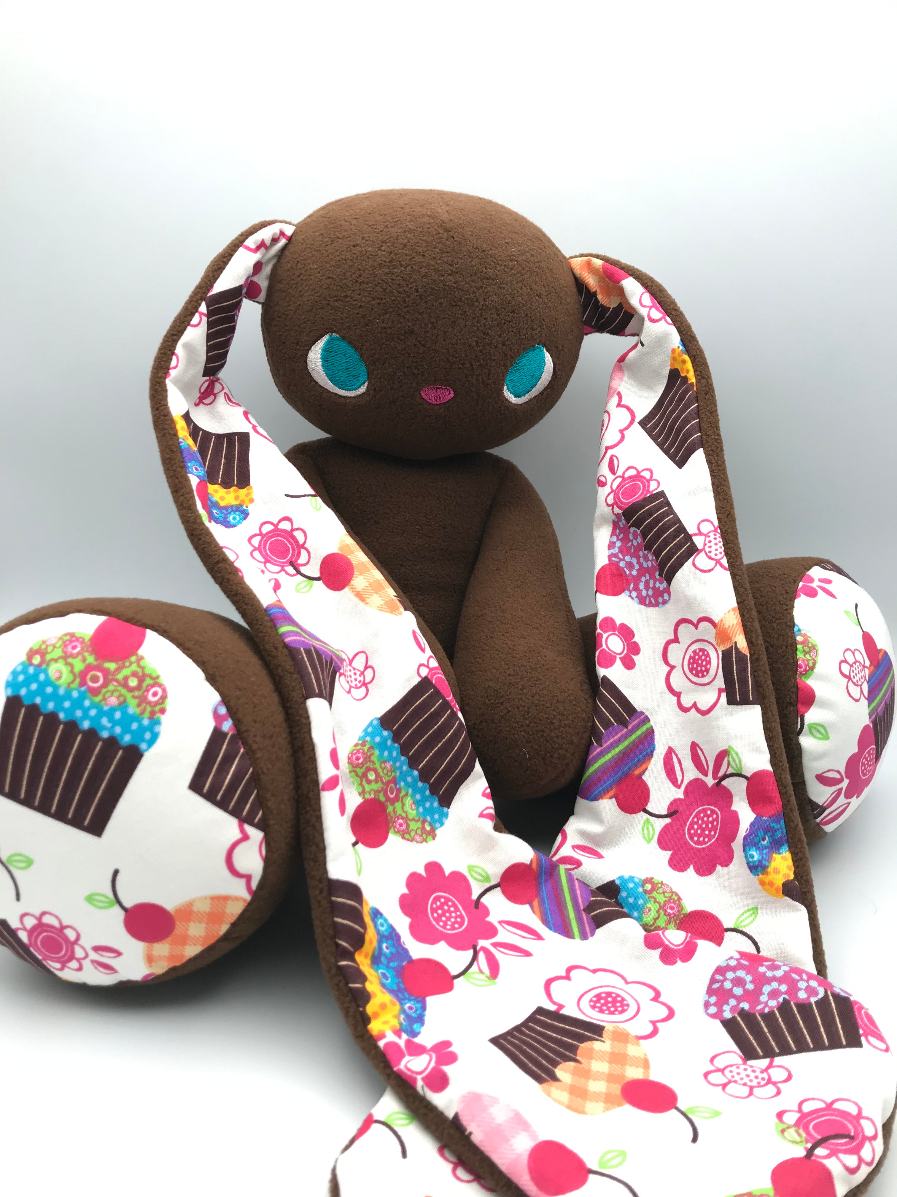 Chocolate brown cupcakes bunny