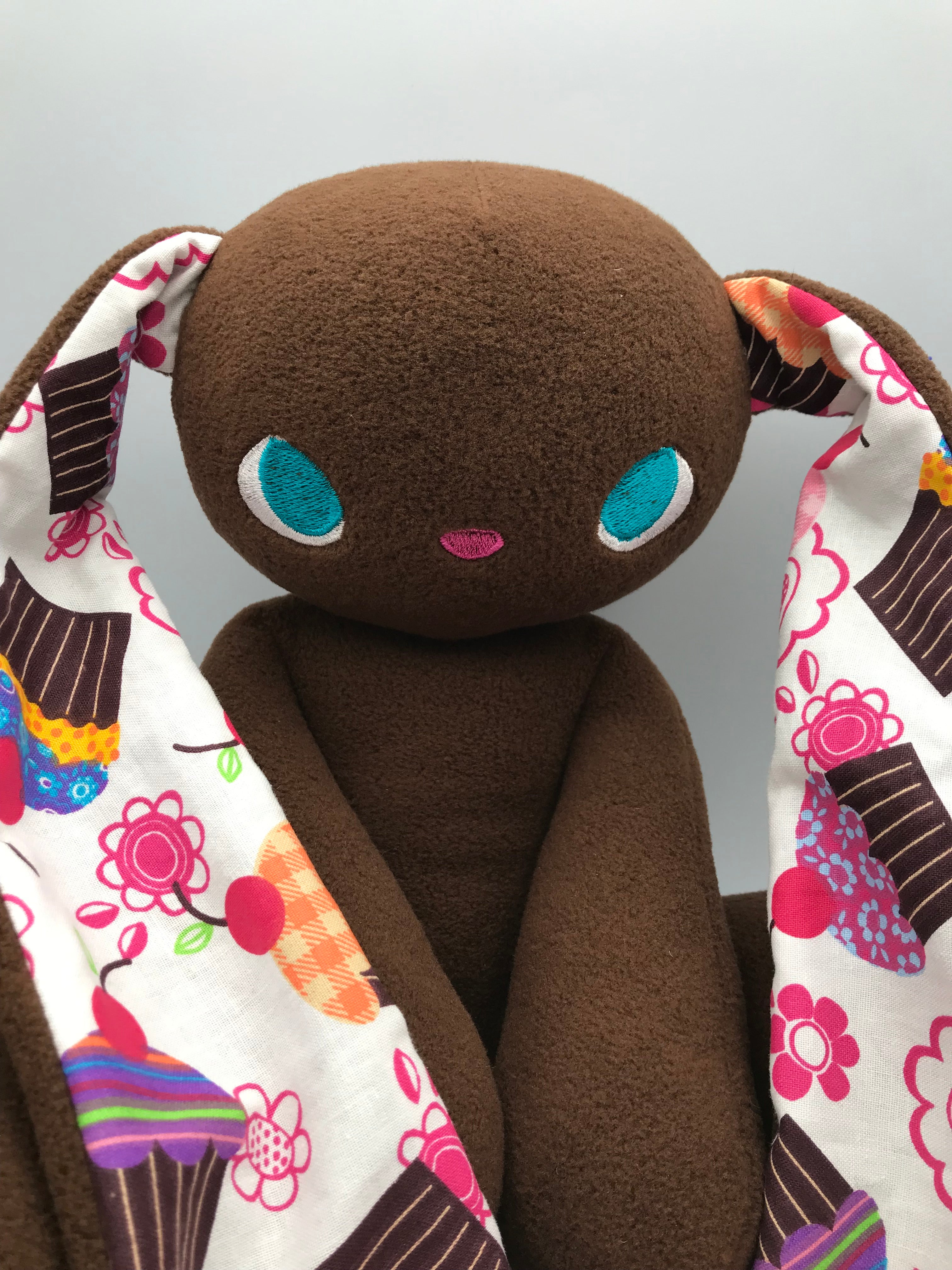 Chocolate brown cupcakes bunny