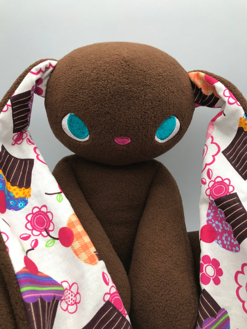 Chocolate brown cupcakes bunny