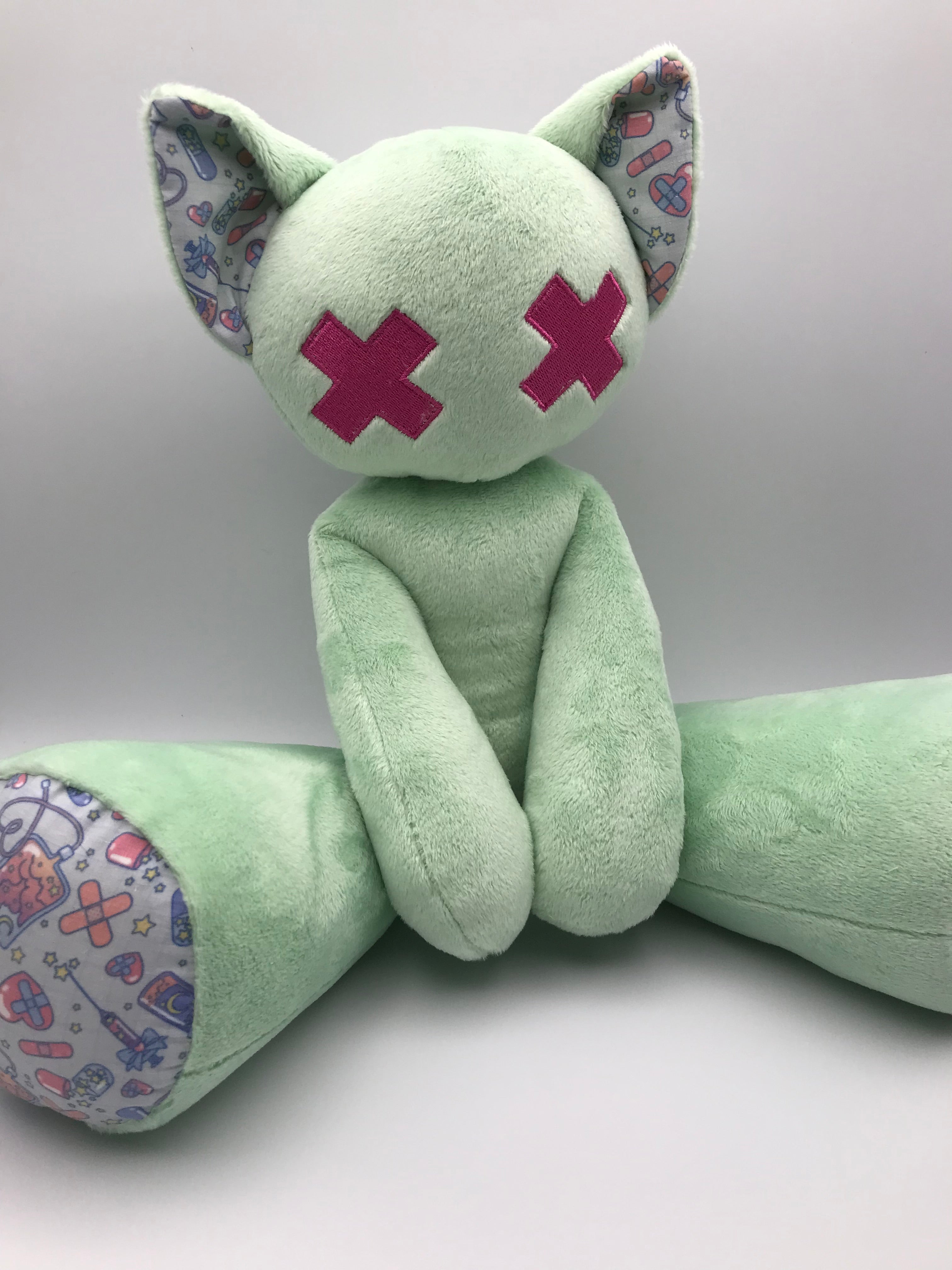 Minky fleece cat, rn fabric