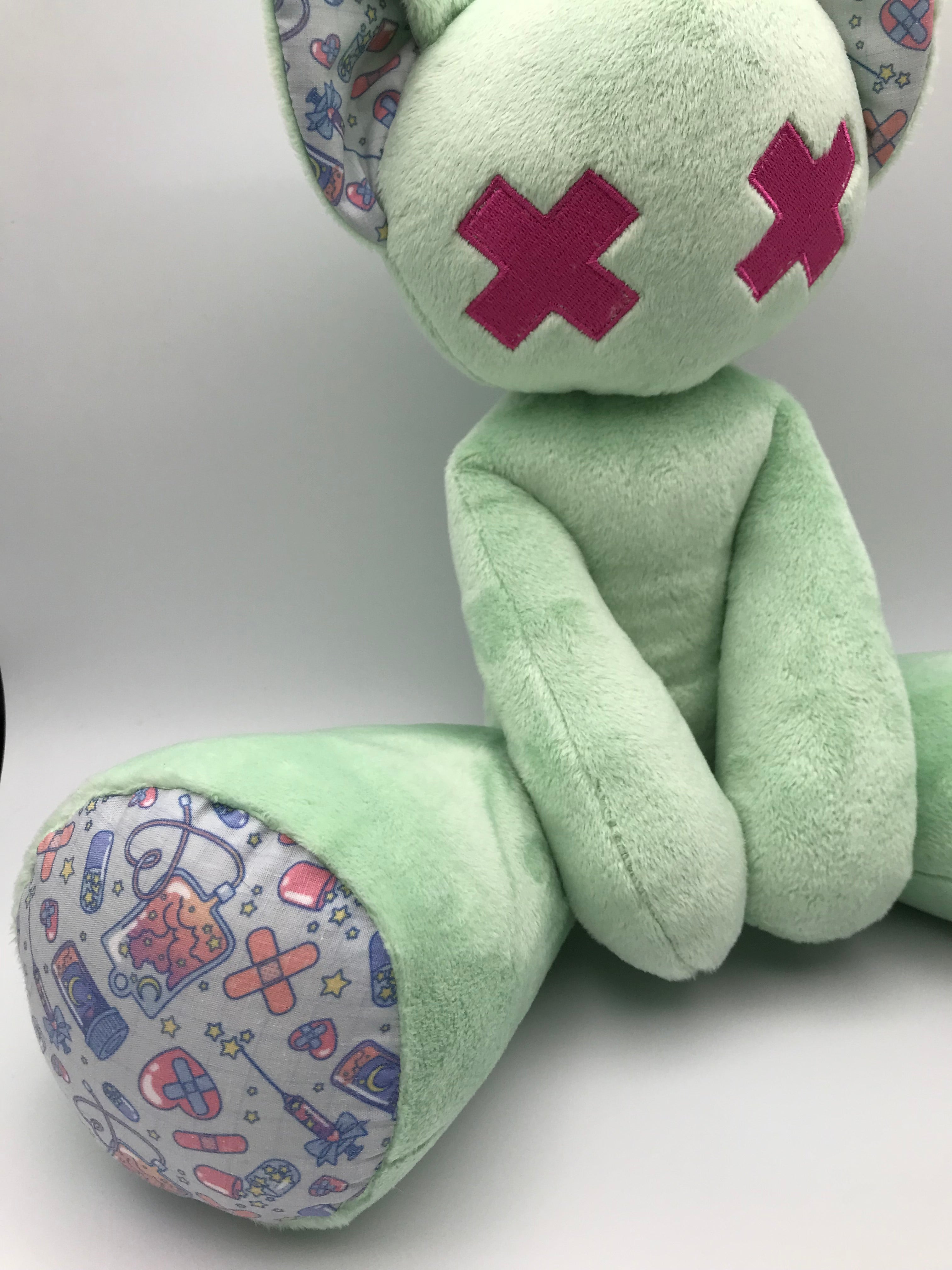 Minky fleece cat, rn fabric