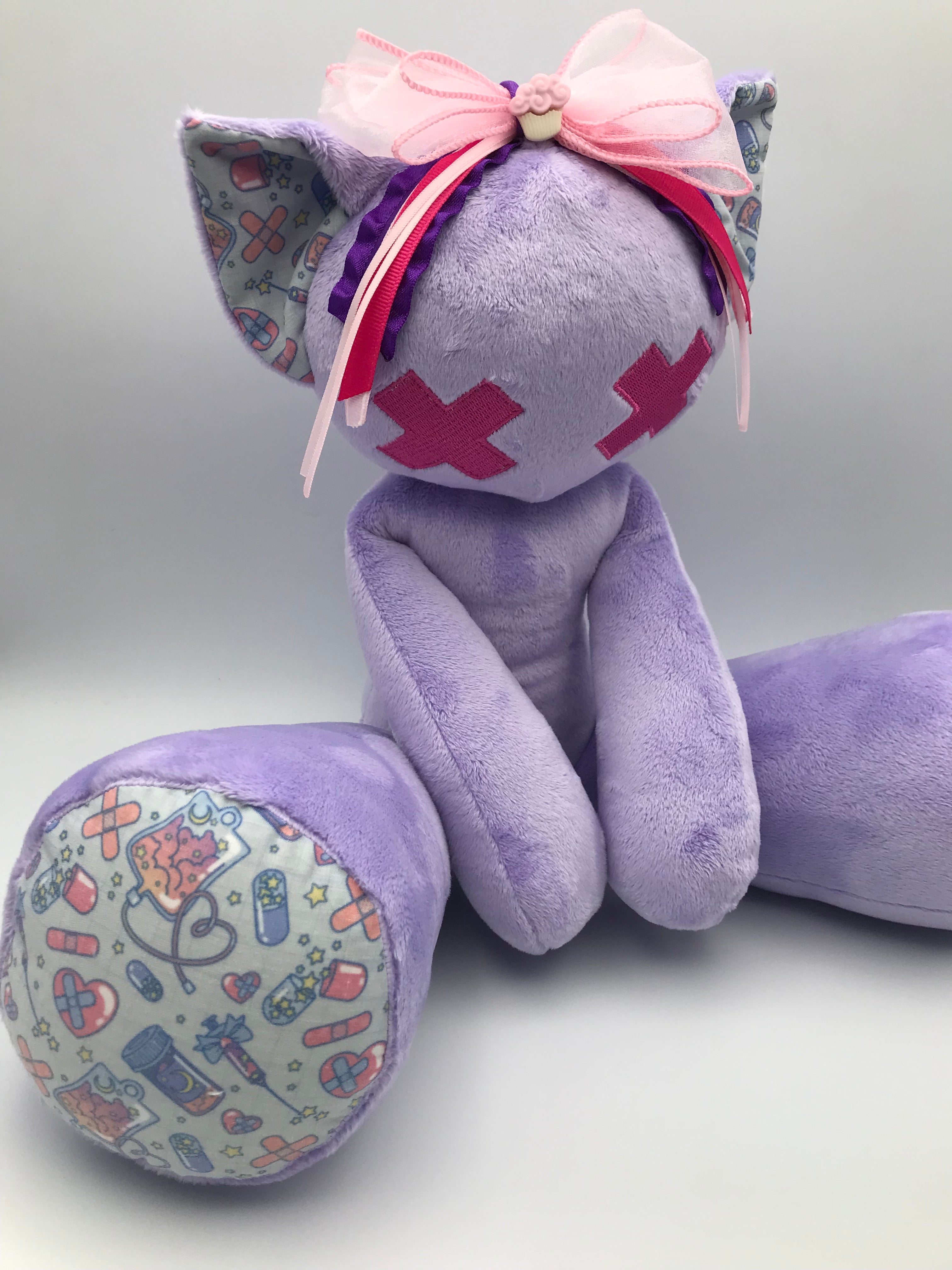 Minky cat, rn fabric