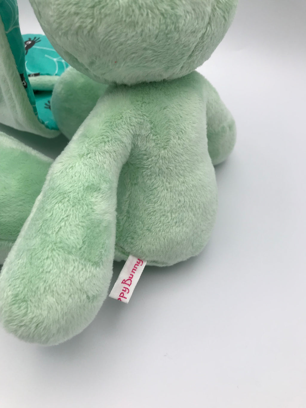 Small Green Bunny Teal Chibi Spiders