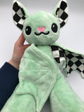 Small Light Green Bat Checker Print